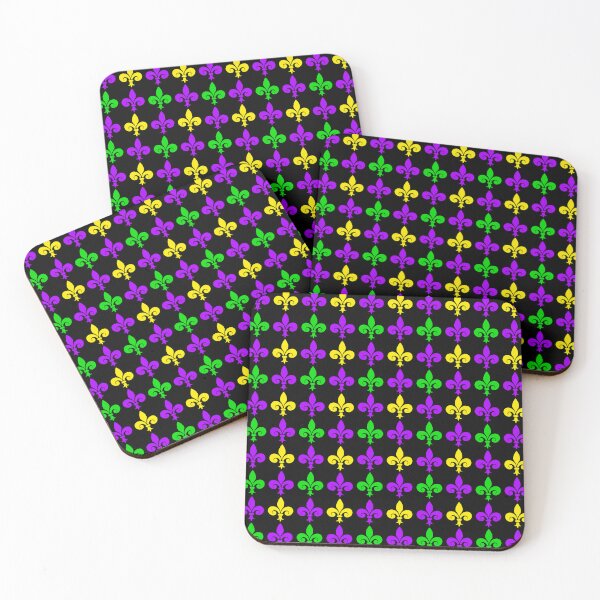 Item preview, Mardi Gras Fleur de Lis Pattern in Purple, Green and Gold designed and sold by Gsallicat.