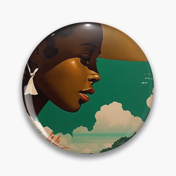 Item preview, Saint Lucia Woman Vintage Travel Art Poster designed and sold by OldTravelArt.
