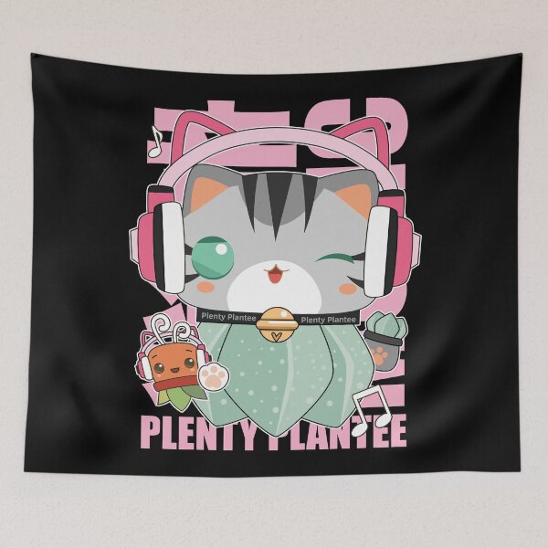 Item preview, Bishop's Cap Cactus Cat Kawaii Music designed and sold by plentyplantee.