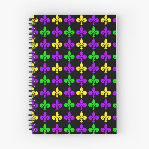 Item preview, Mardi Gras Fleur de Lis Pattern in Purple, Green and Gold designed and sold by Gsallicat.