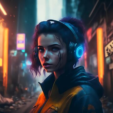 Girl Wearing Headphones Cyberpunk Wallpapers - Girl Wallpapers