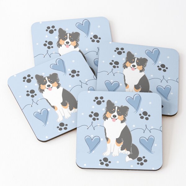 Item preview, LOVE Black Tricolor Border Collie designed and sold by Lulupainting.