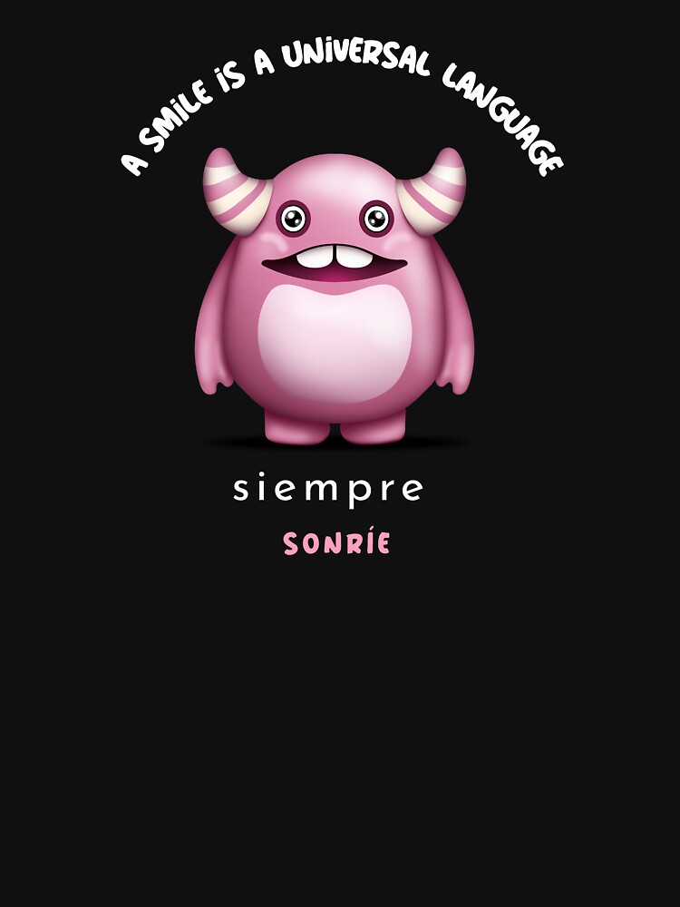 Thumbnail 7 of 7, Classic T-Shirt, Pink monster, Always smile designed and sold by ikaponStore.