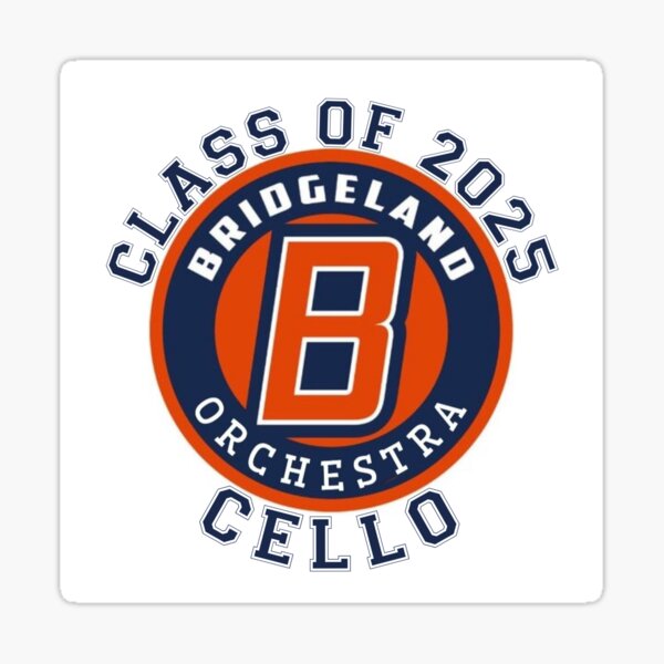 Class of 2025 Cello Car Sticker Sticker