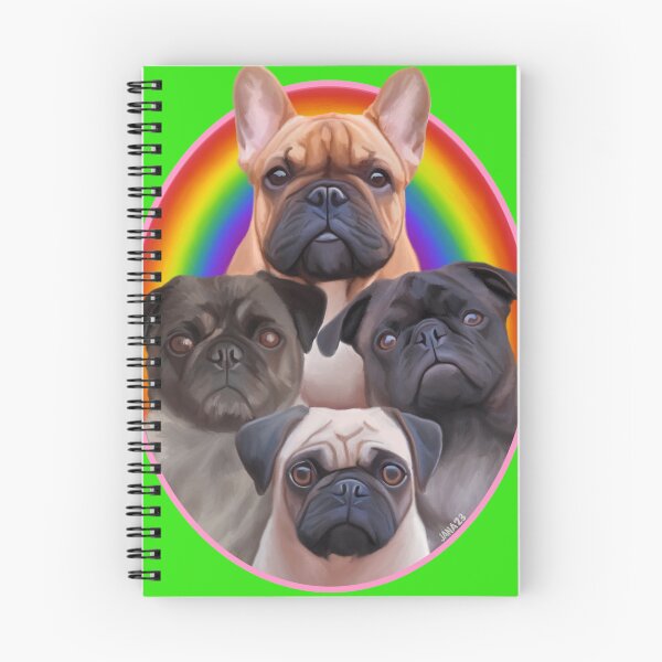 Item preview, Three Pugs and a Frenchie! designed and sold by FivePugs.