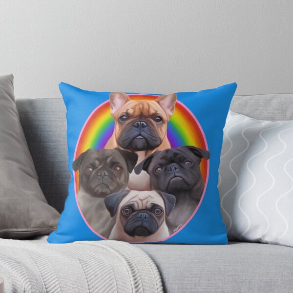 Item preview, Three Pugs and a Frenchie! designed and sold by FivePugs.