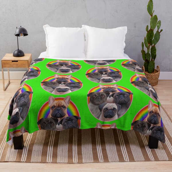 Item preview, Three Pugs and a Frenchie! designed and sold by FivePugs.