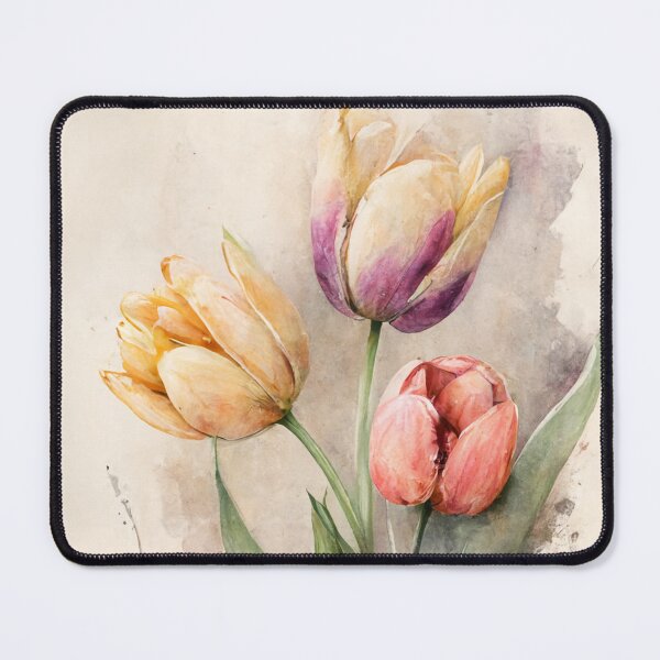 Item preview, Tulip watercolor flower arrangement designed and sold by Patrick Edwards.