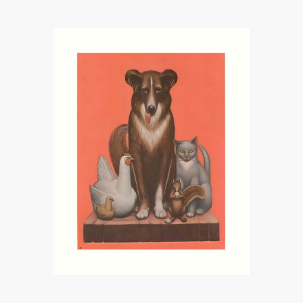 Aperçu de l'œuvre Grant Wood Farm sur la colline. Animaux de compagnie je créée et vendue par TeeARTHY.
