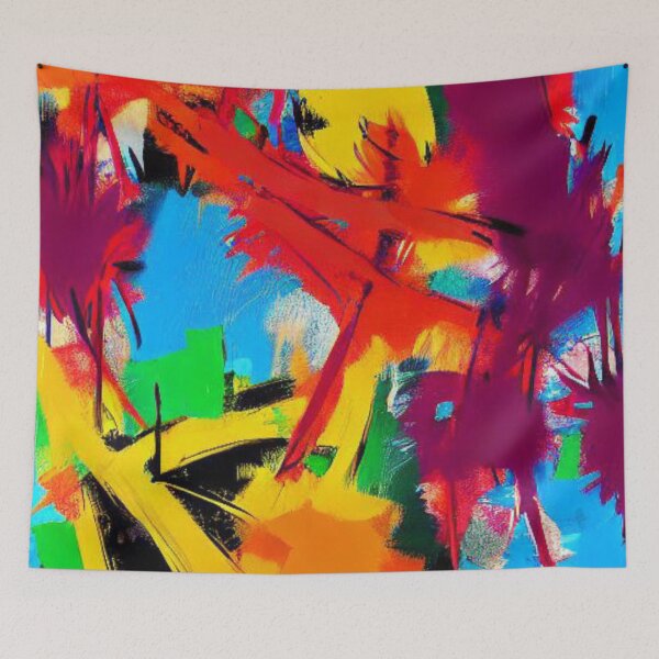 Item preview, Tropical Caribbean Brush Strokes | AI Art designed and sold by itzbart.
