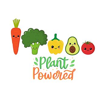 Artwork thumbnail, Plant Powered. vegan and vegetarian lover by ikaponStore