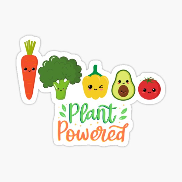 Plant Powered. vegan and vegetarian lover Sticker