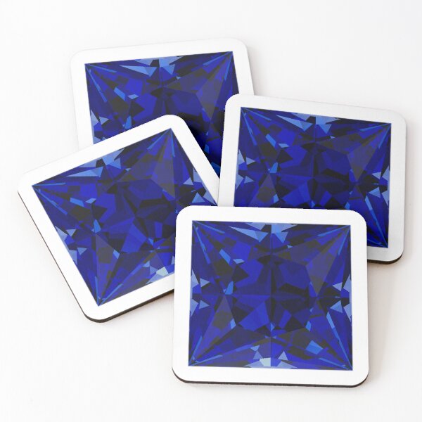 Item preview, Square Princess Cut Blue Sapphire Gemstone designed and sold by Cbusch.