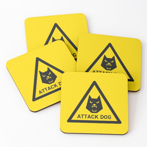Item preview, Attack Dog Pet Safety Warning Sign Triangle With Text designed and sold by VoodooCircus.