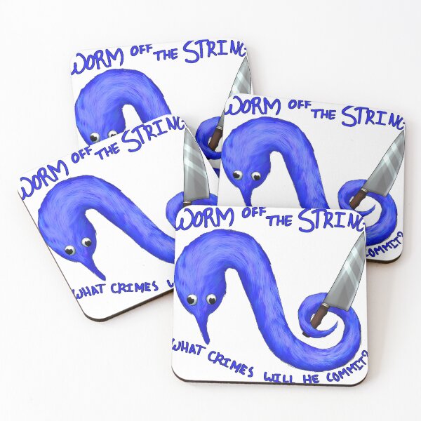 Item preview, Worm Crimes (Blue) designed and sold by StellarDraconic.