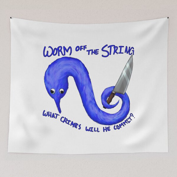 Item preview, Worm Crimes (Blue) designed and sold by StellarDraconic.
