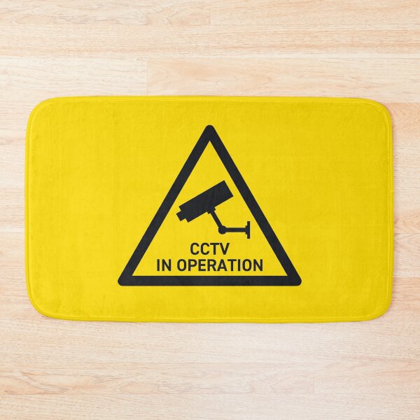 Item preview, CCTV In Operation Surveillance Safety Warning Sign Triangle With Text designed and sold by VoodooCircus.