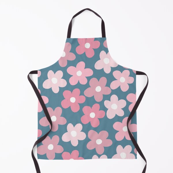 Item preview, Pink flowers pattern on teal backround designed and sold by pinkyfish1010.
