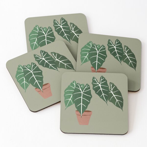 Item preview, alocasia amazonica interior plant sage green designed and sold by alienrabbit.