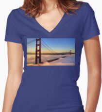 sf Women's Fitted V-Neck T-Shirt