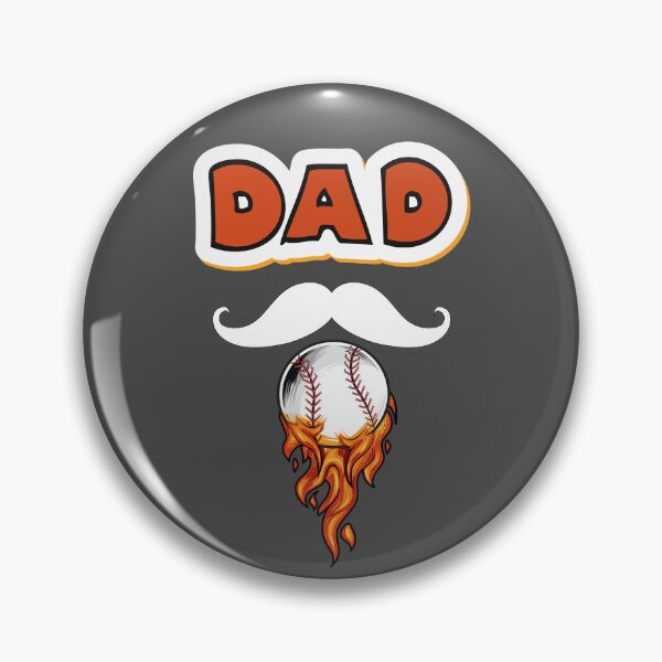 Item preview, Dad Mustache And fire Baseball Beard  designed and sold by wisamart.