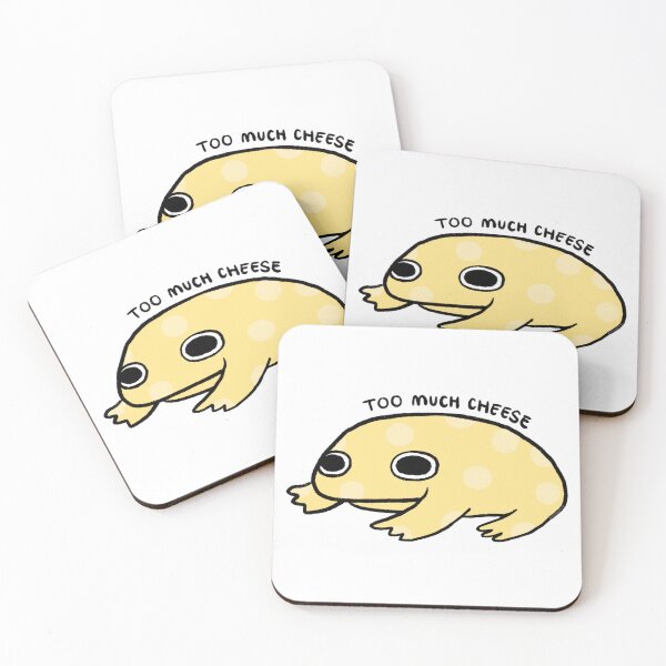 Item preview, Too Much Cheese | Yellow Cheese Polka Dot Frog designed and sold by iristocat.