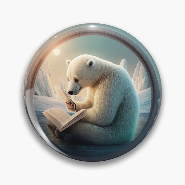 Item preview, Reading polar bear designed and sold by InverseReaction.