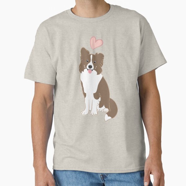 Item preview, LOVE Chocolate Border Collie designed and sold by Lulupainting.