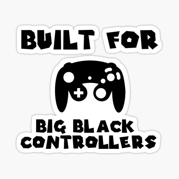 Vista previa del artículo con la obra «Construido para controladores Big Black - Camiseta gráfica de videojuegos», diseñado y vendido por Whenwhenthewhen.