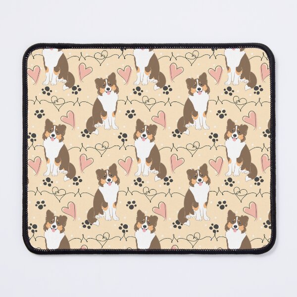 Item preview, LOVE Chocolate Tricolor Border Collie designed and sold by Lulupainting.