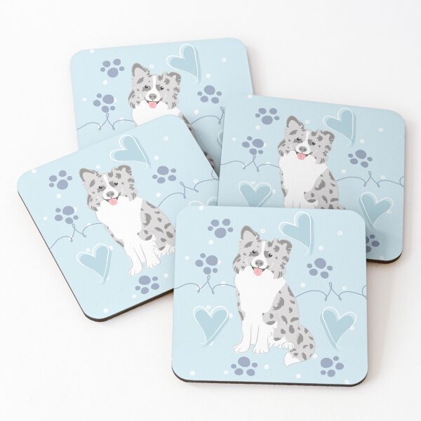 Item preview, LOVE Slate Merle Border Collie designed and sold by Lulupainting.