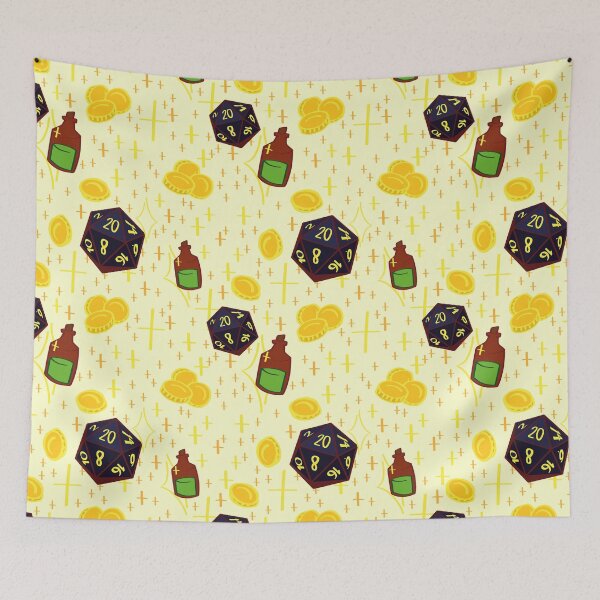 Item preview, RPG Gold, Drinks & Dice Pattern designed and sold by farofael.