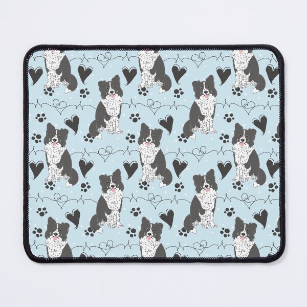 Item preview, LOVE Black and White Piebald Border Collie designed and sold by Lulupainting.