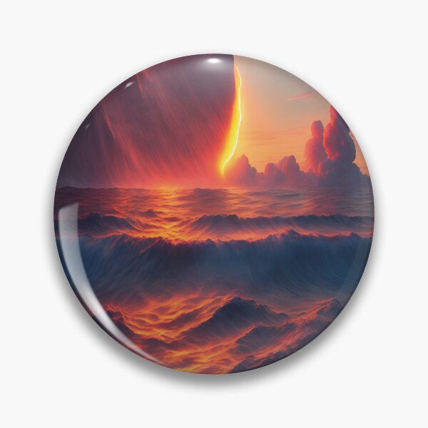 Item preview, Fantasy world fiery ocean, where the ocean is burning designed and sold by aventi24.