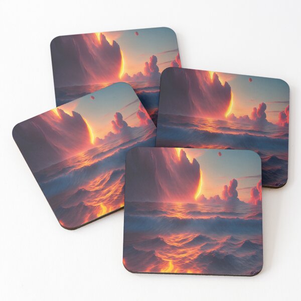 Item preview, Fantasy world fiery ocean, where the ocean is burning designed and sold by aventi24.