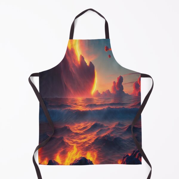 Item preview, Fantasy world fiery ocean, where the ocean is burning designed and sold by aventi24.