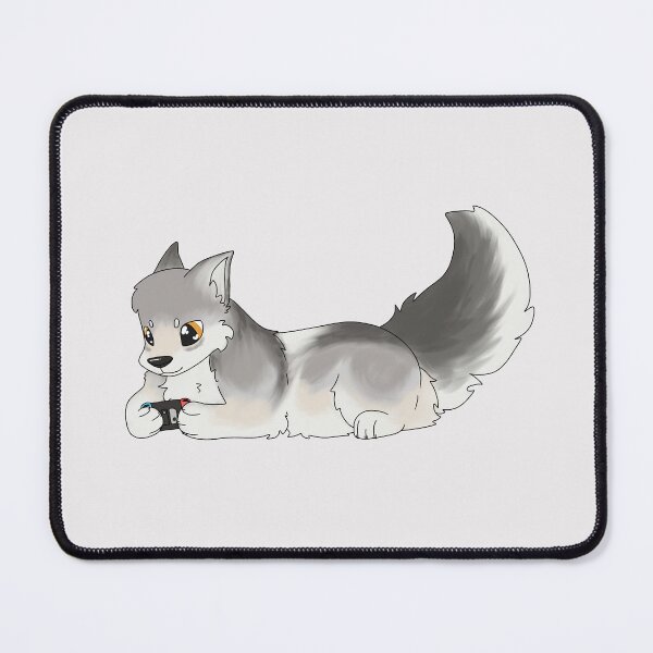 Item preview, Chibi wolf playing switch designed and sold by Cindermoon.