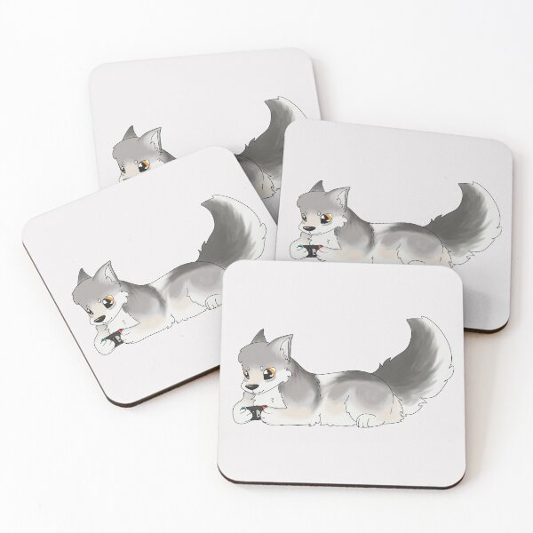 Item preview, Chibi wolf playing switch designed and sold by Cindermoon.