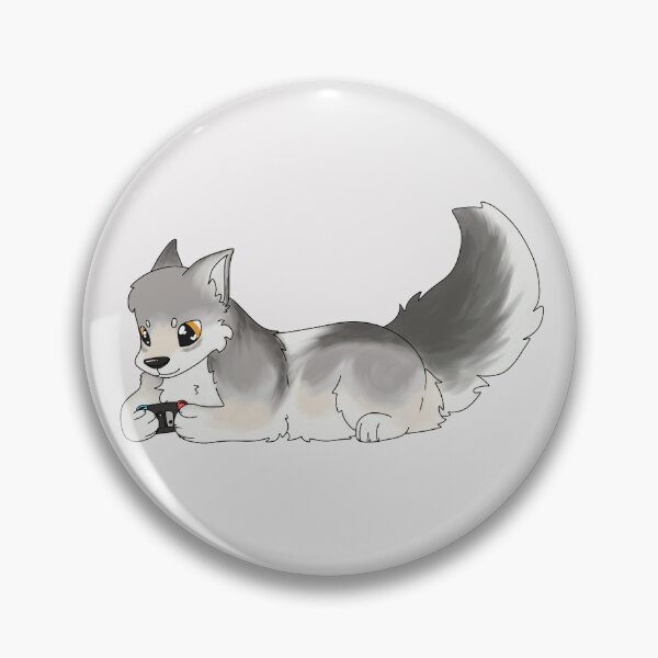 Item preview, Chibi wolf playing switch designed and sold by Cindermoon.
