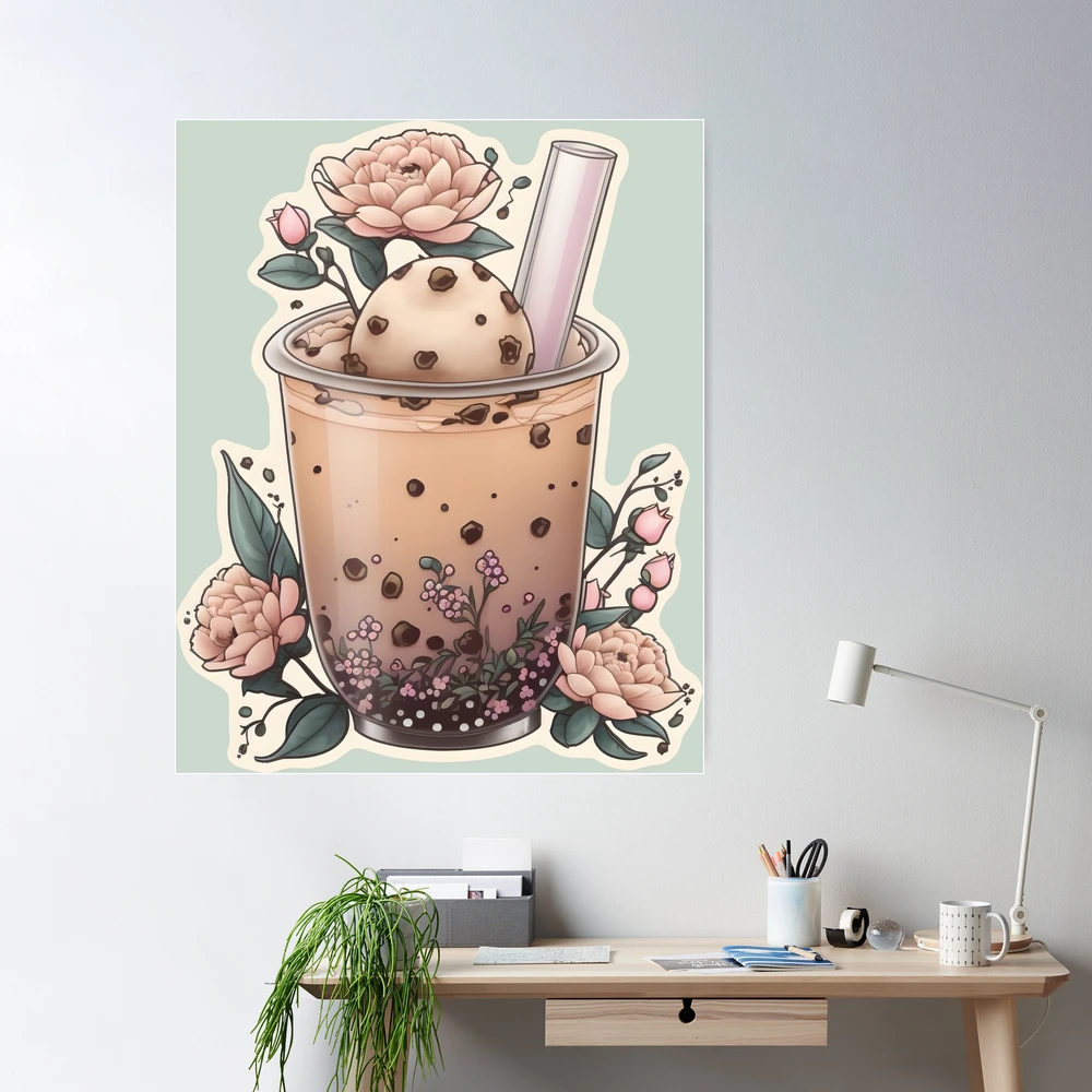 Ice Cream Creative Fashion Cartoon Boba Milk Tea Natural Stone