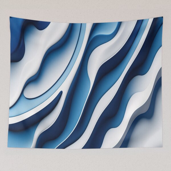 Aperçu de l'œuvre Vagues bleues abstraites créée et vendue par calibrit.
