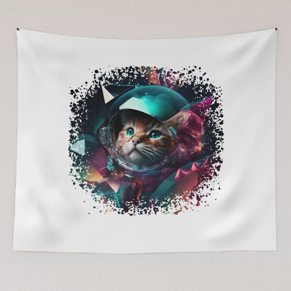 Item preview, Space Cat wearing a Crystal Space Helmet designed and sold by Rocketman2017.