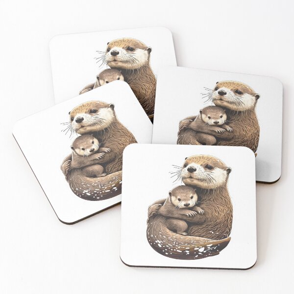 Item preview, Momma and Baby Otters Sticker designed and sold by ChrisM63.