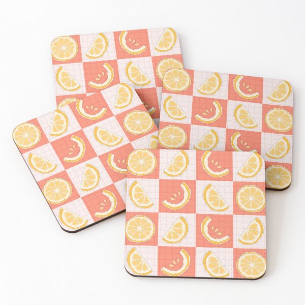 Item preview, Lemon Slices Checkered Pattern designed and sold by Valerie Englehart.