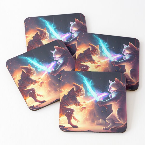 Item preview, Cat warriors fight designed and sold by amernian.