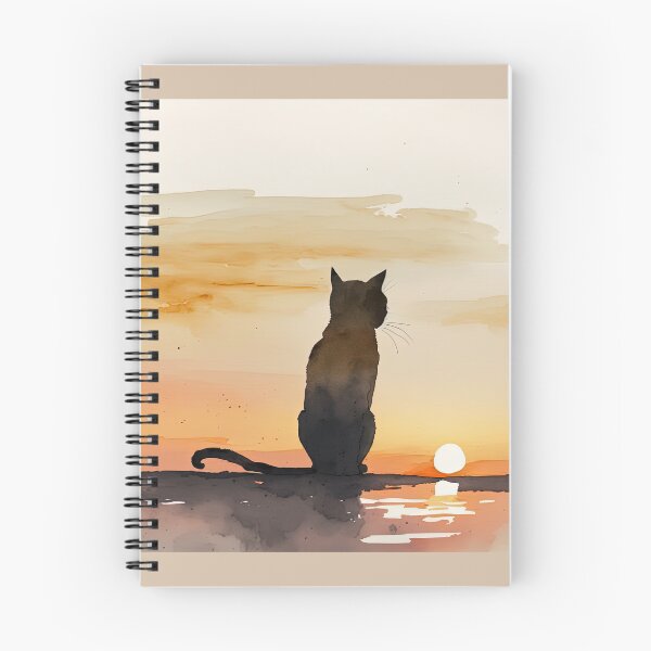 Item preview, cat looking at sunset designed and sold by Chillapy.