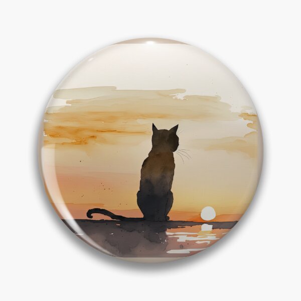 Item preview, cat looking at sunset designed and sold by Chillapy.