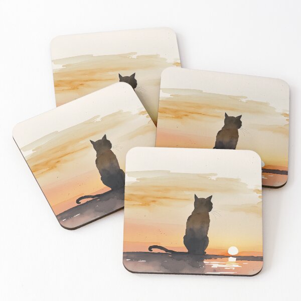 Item preview, cat looking at sunset designed and sold by Chillapy.