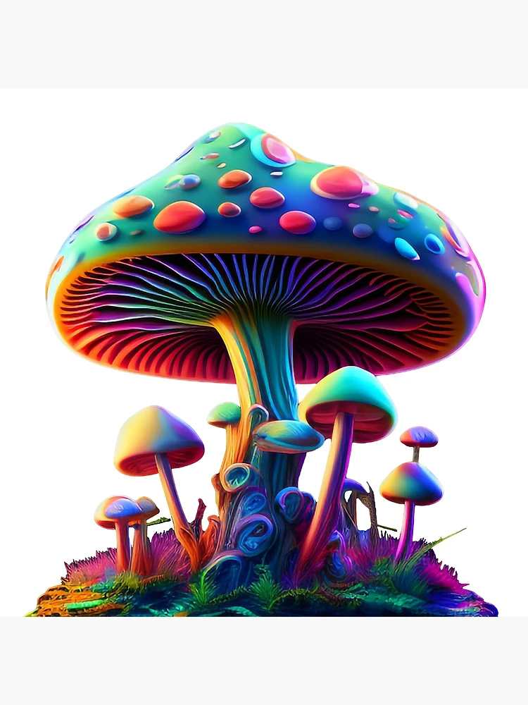 Colorful Mushrooms Art Board Print for Sale by AnastasiaDesign