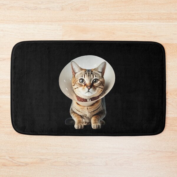 Item preview, Cute cat wearing cone collar  designed and sold by AnimalArtPhotos.